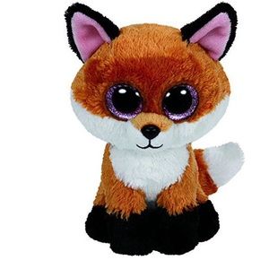 Ty Stuffed Animal Fox in Orange and White with Cute Features